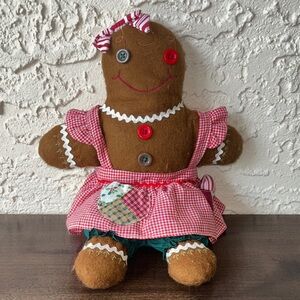 Gingerbread international silver company felt doll 1996